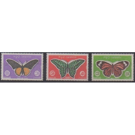 Cambodge - 1969 - No 225/227 - Insectes