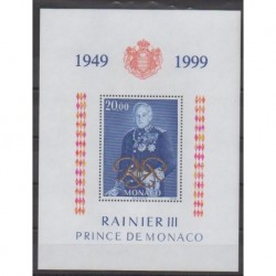 Monaco - Blocs et feuillets - 1999 - No BF82 - Royauté - Principauté