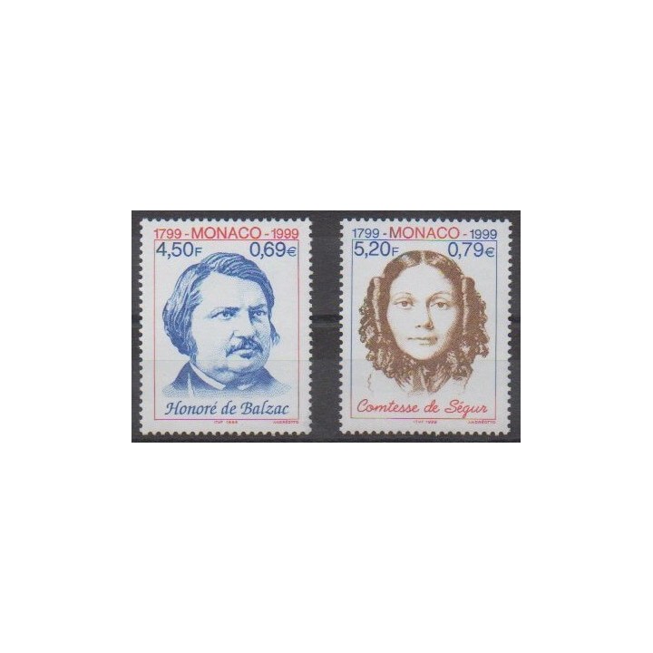 Acheter cette série de timbres de Monaco de l'année 1999 (No 2210/2211).