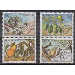 Monaco - Préoblitérés - 1989 - No P102/P105 - Arbres - Fruits ou légumes