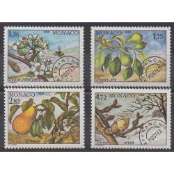Monaco - Préoblitérés - 1988 - No P98/P101 - Arbres - Fruits ou légumes