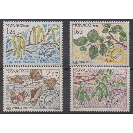 Monaco - Préoblitérés - 1986 - No P90/P93 - Arbres - Fruits ou légumes