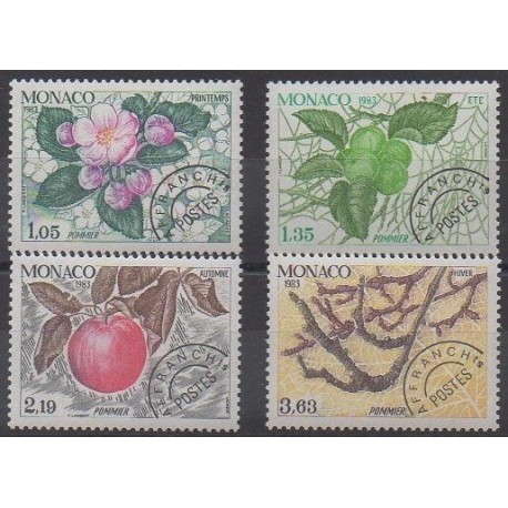 Monaco - Préoblitérés - 1981 - No P78/P81 - Arbres - Fruits ou légumes