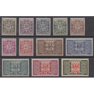 Acheter cette série de timbres de Monaco  de l'année 1946 (No T29/T39).