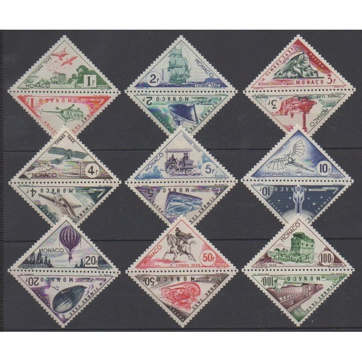 Acheter cette série de timbres de Monaco  de l'année 1953 (No T39A/T55).