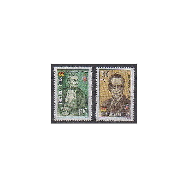 Acheter cette série de timbres de Bosnie-Herzégovine République Serbe de l'année 2001 (No 202/203).