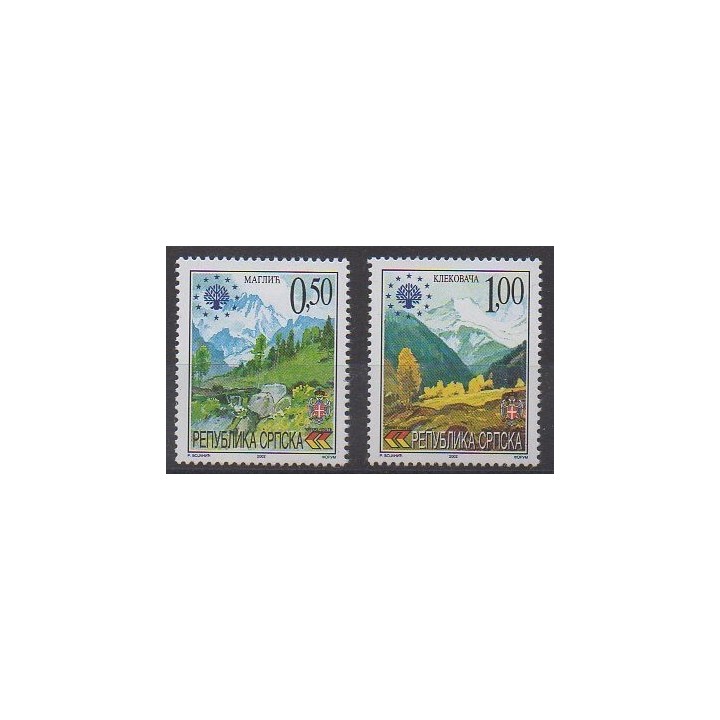 Buy this set of stamps of Bosnia and Herzegovina of the year 2002 (Nb 244/245).