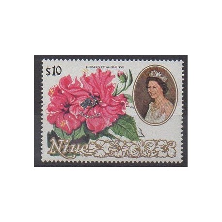 Niue - 1990 - No 564 - Fleurs - Oiseaux