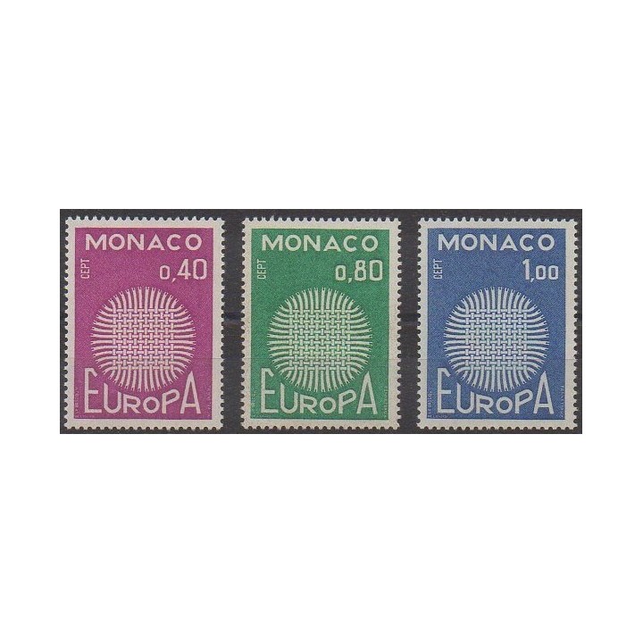Acheter cette série de timbres de Monaco de l'année 1970 (No 819/821).