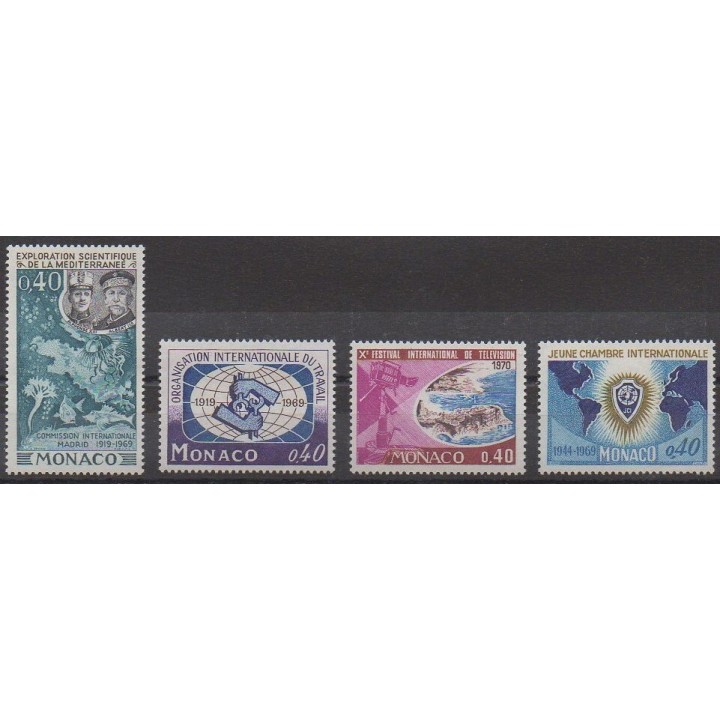 Acheter cette série de timbres de Monaco de l'année 1969 (No 805/808).