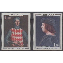 Monaco - 1967 - Nb 734/735 - Royalty - Paintings