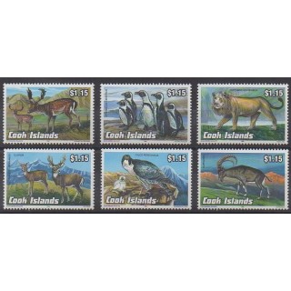 Acheter cette série de timbres des îles  Cook  de l'année 1992 (No 1071/1076).