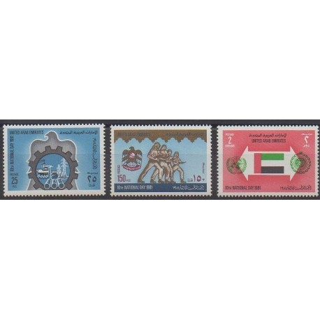United Arab Emirates - 1981 - Nb 119/121 - Postal Service