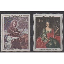Monaco - 1972 - Nb 874/875 - Paintings - Royalty