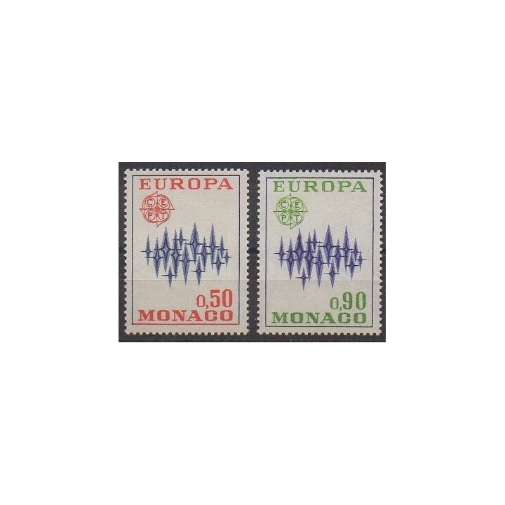Buy this set of stamps of Monaco of the year 1972 (Nb 883/884).