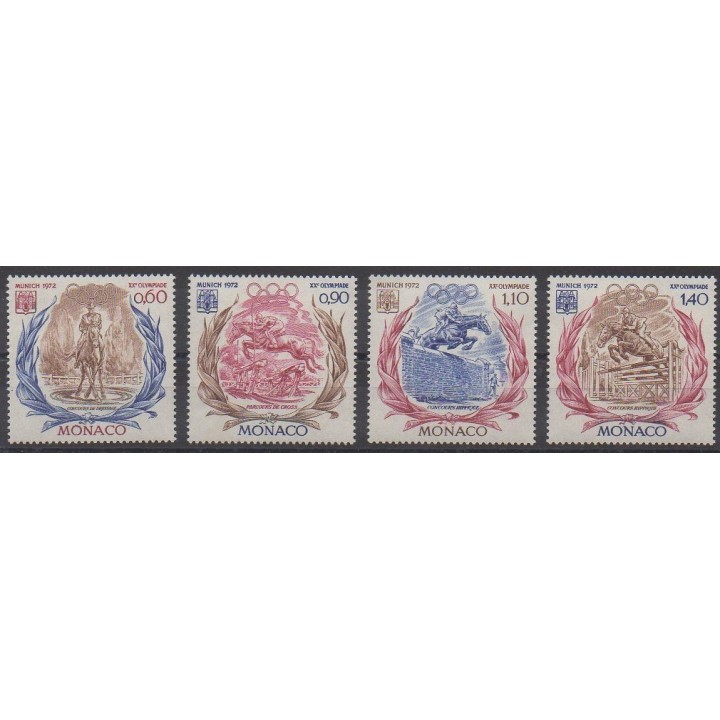 Acheter cette série de timbres de Monaco de l'année 1972 (No 890/893).
