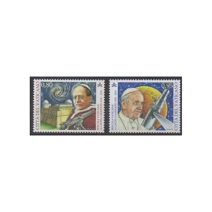 Acheter cette série de timbres du Vatican de l'année 2015 (No 1707/1708).