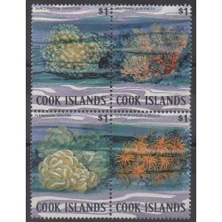Cook (Islands) - 1981 - Nb 647/650 - Sea animals - Flora