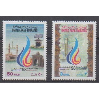 Buy this set of stamps of United Arab Emirates of the year 1998 (Nb 569/570).