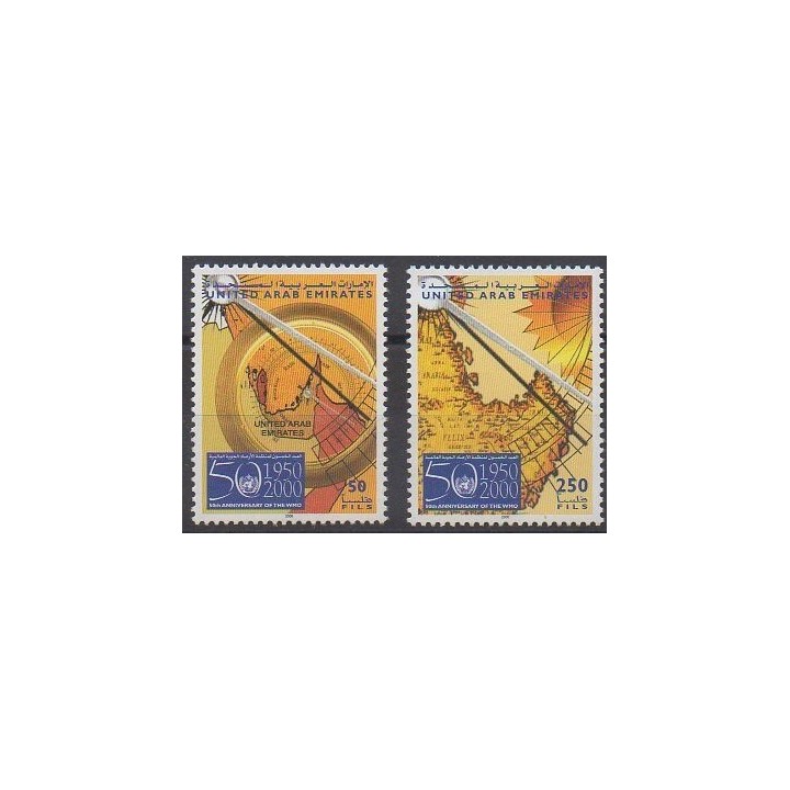 Acheter cette série de timbres des Emirats arabes unis de l'année 2000 (No 629/630).