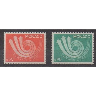 Acheter cette série de timbres de Monaco de l'année 1973 (No 917/918).
