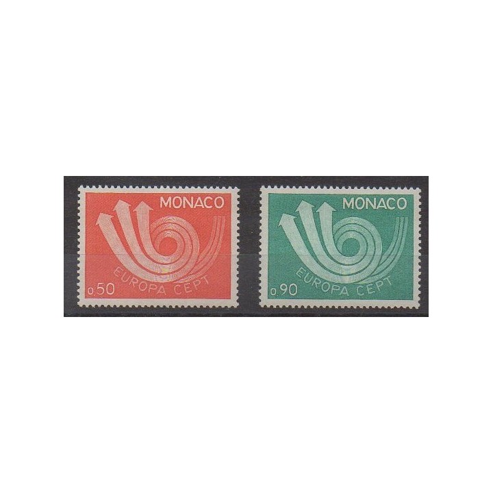Acheter cette série de timbres de Monaco de l'année 1973 (No 917/918).