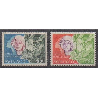 Acheter cette série de timbres de Monaco de l'année 1973 (No 931/932).