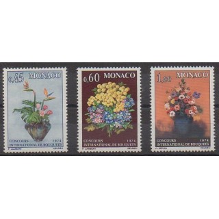 Acheter cette série de timbres de Monaco de l'année 1973 (No 948/950).