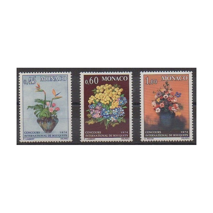 Acheter cette série de timbres de Monaco de l'année 1973 (No 948/950).
