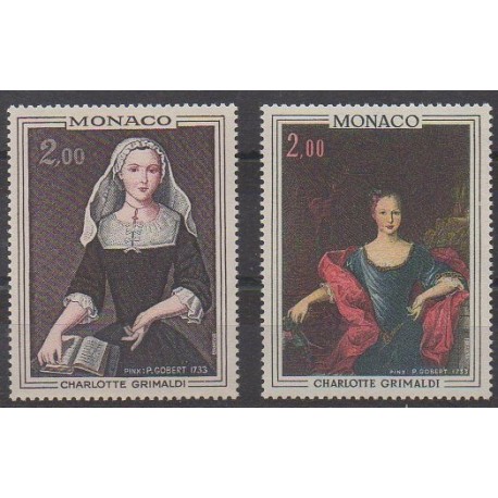 Monaco - 1973 - Nb 946/947 - Paintings - Royalty