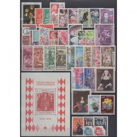 Acheter les timbres et le bloc-feuillet de Monaco de l'année 1973 (No ...