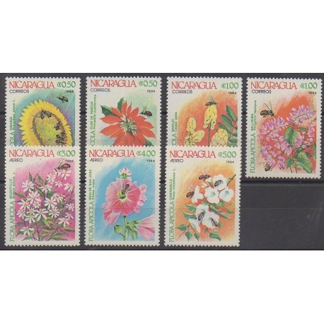 Nicaragua - 1984 - Nb 1326/1329 - PA1056/PA1059 - Flowers