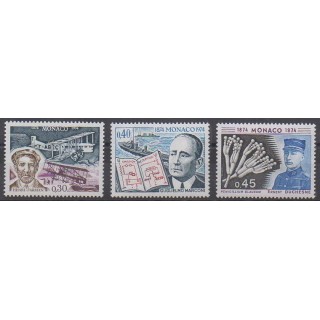 Acheter cette série de timbres de Monaco de l'année 1974 (No 959/961).