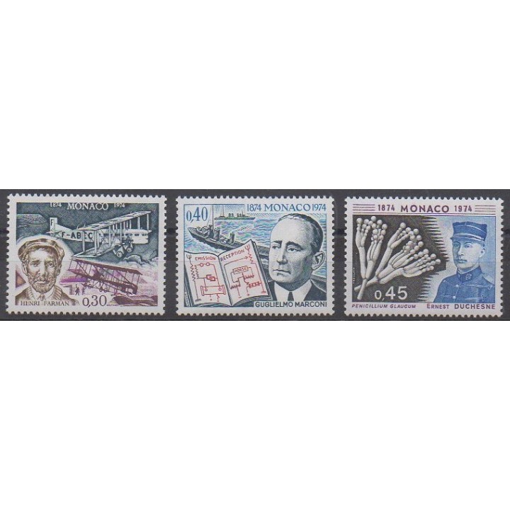 Acheter cette série de timbres de Monaco de l'année 1974 (No 959/961).