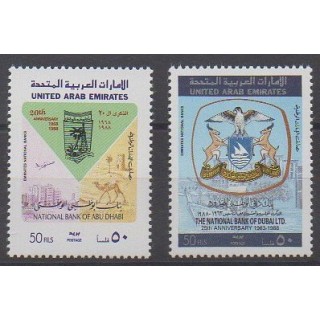 Acheter cette série de timbres des Emirats arabes unis de l'année 1988 (No 244/245).