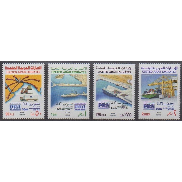 Buy this set of stamps of United Arab Emirates of the year 1988 (Nb 246/249).