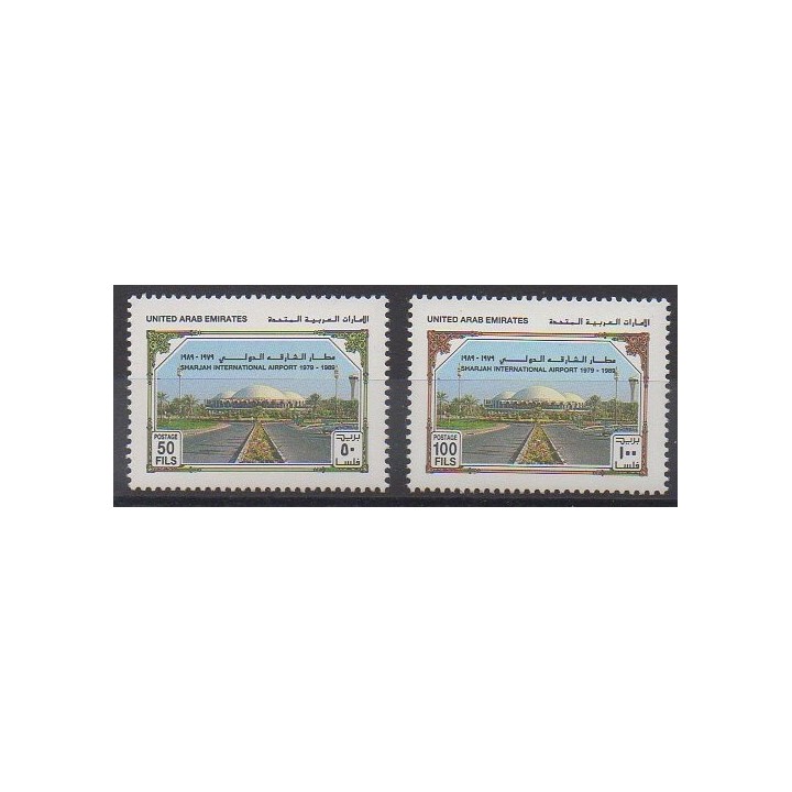 Buy this set of stamps of United Arab Emirates of the year 1989 (Nb 258/259).