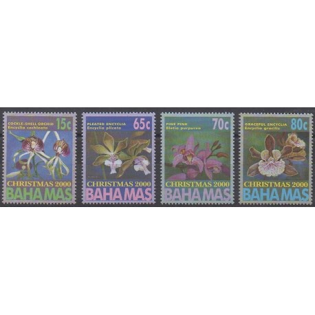 Bahamas - 2000 - No 1047/1050 - Orchidées - Noël