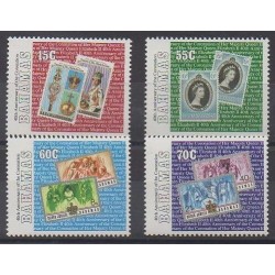 Bahamas - 1993 - No 791/794 - Royauté - Principauté - Timbres sur timbres