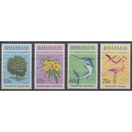 Bahamas - 1993 - Nb 795/798 - Animals - Flora