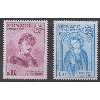 Acheter cette série de timbres de Monaco de l'année 1975 (No 1003/1004).