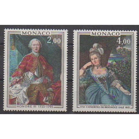 Monaco - 1975 - Nb 1029/1030 - Royalty - Paintings