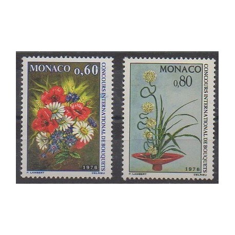 Monaco - 1975 - Nb 1035/1036 - Flowers