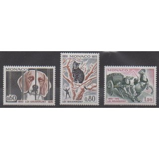Acheter cette série de timbres de Monaco de l'année 1975 (No 1031/1033).