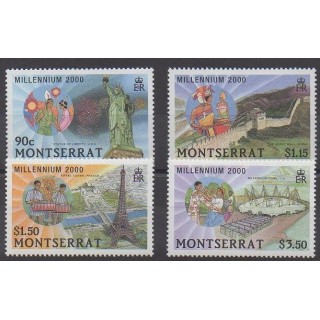 Acheter cette série de timbres de Montserrat de l'année 2000 (No 1027/1030).
