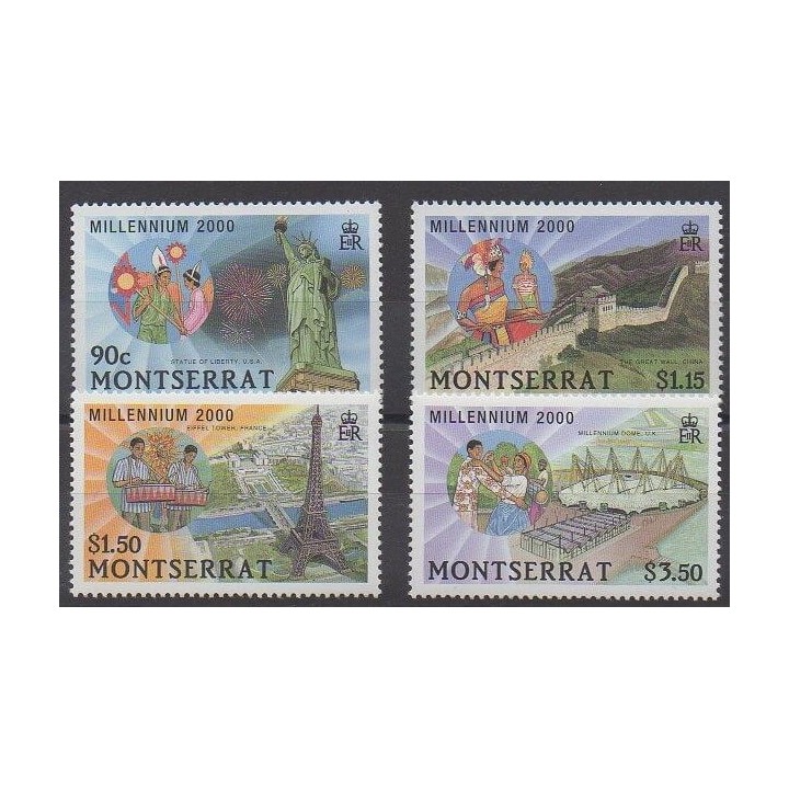 Acheter cette série de timbres de Montserrat de l'année 2000 (No 1027/1030).