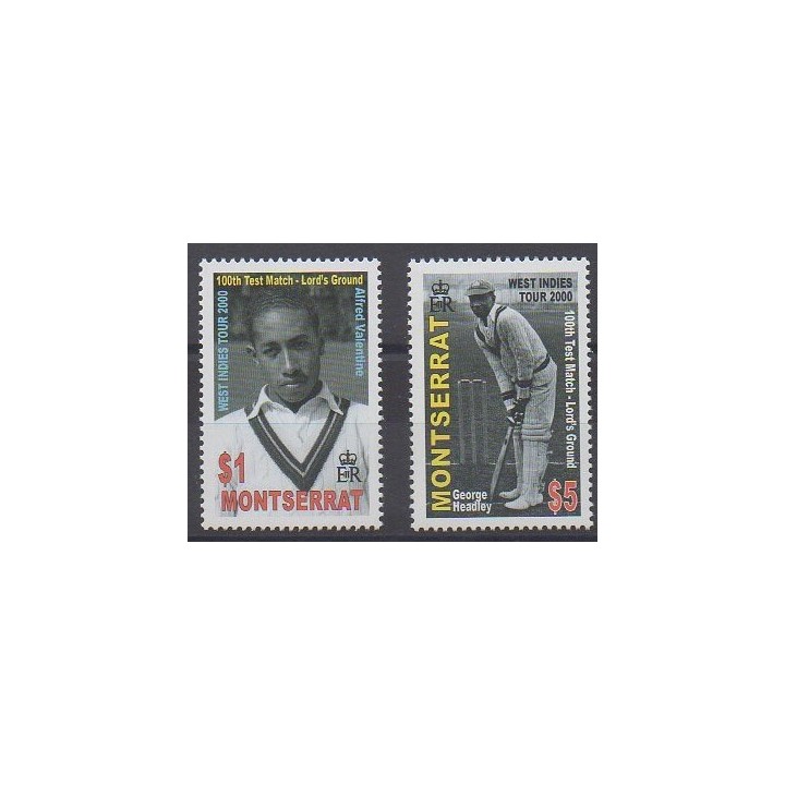 Acheter cette série de timbres de Montserrat de l'année 2000 (No 1021/1022).