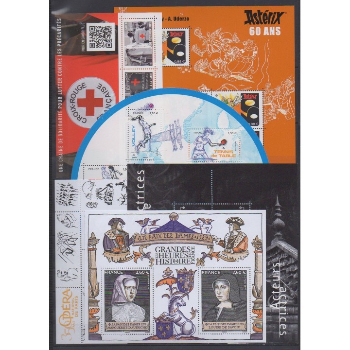 Acheter cette série de timbres et ces 18 blocs feuillets de France  de l'année 2019 (No 5291/5371 - BF146/BF147 - C1526).