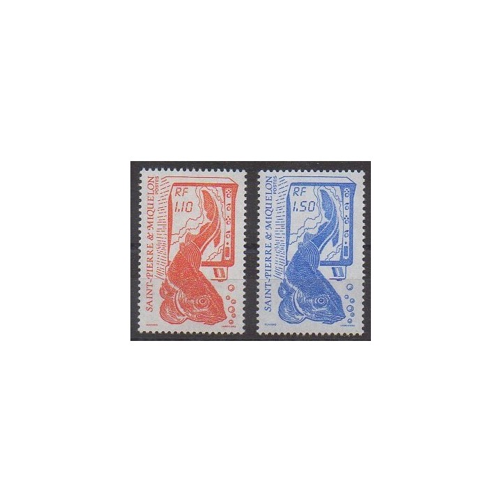 Buy this set of stamps of Saint-Pierre et Miquelon of the year 1987 (Nb 480/481).