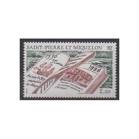 Saint-Pierre et Miquelon - 1986 - No 470 - Histoire